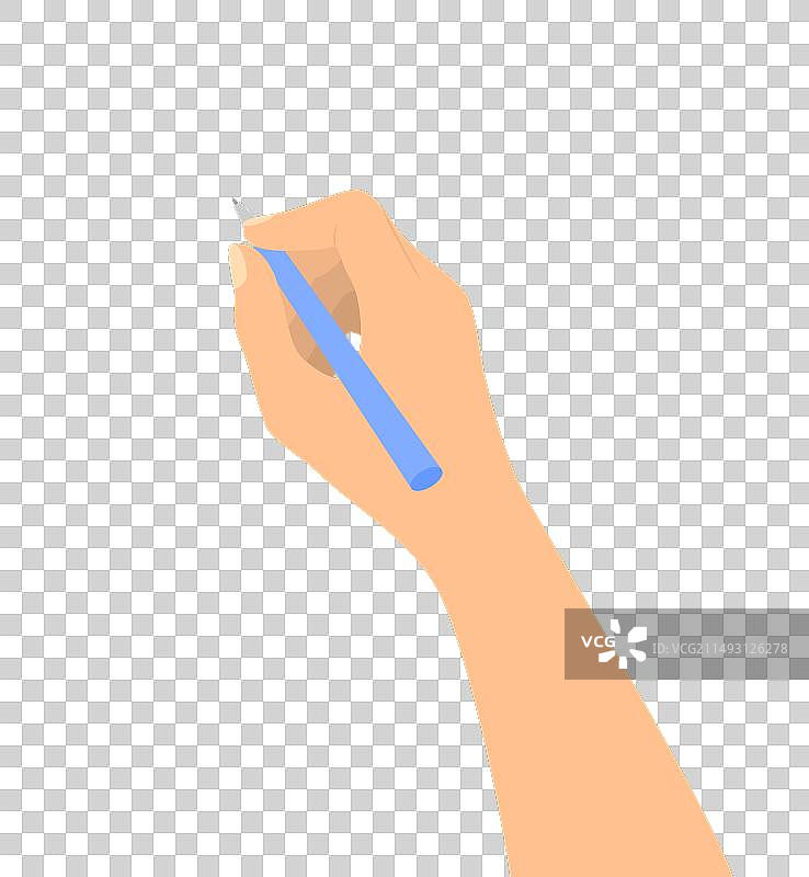 在白色背景上用蓝笔手写图片素材