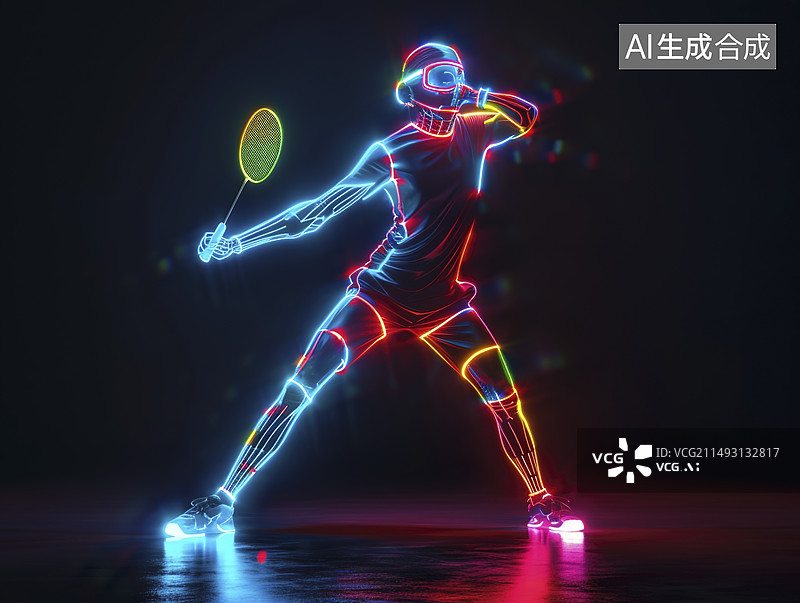 【AI数字艺术】打网球的运动员图片素材