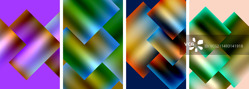 金属光泽方形概念海报图片素材