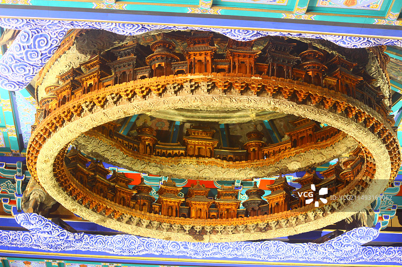 北京古代建筑博物馆藻井图片素材