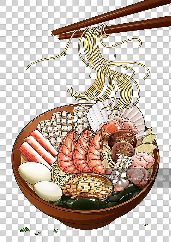 免扣元素 海鲜面图片素材