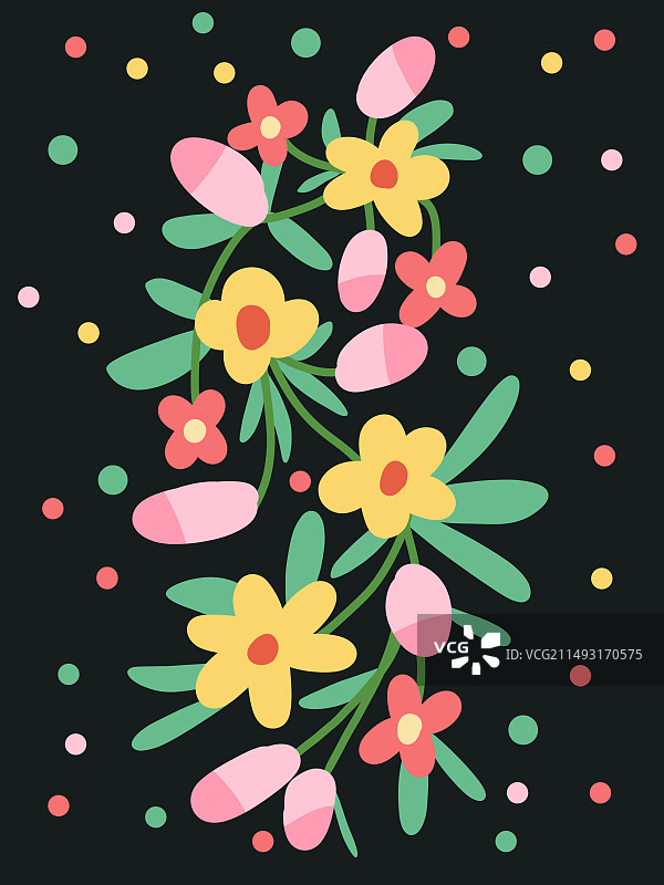 花朵插画图片素材