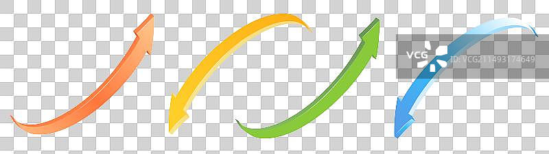 商务趋势箭头循环报表图片素材