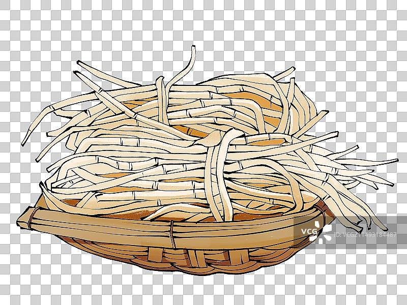 贵州折耳根鱼腥草土特产美食手绘插画图片素材