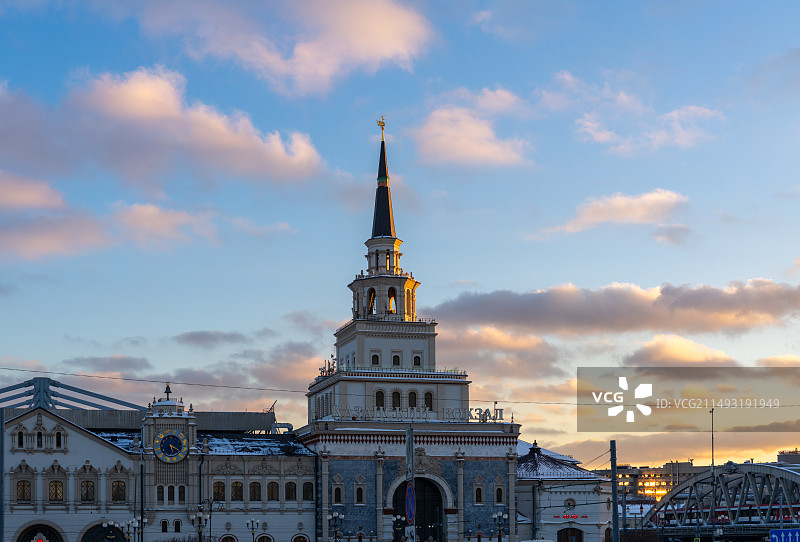 俄罗斯莫斯科列宁格勒火车站图片素材