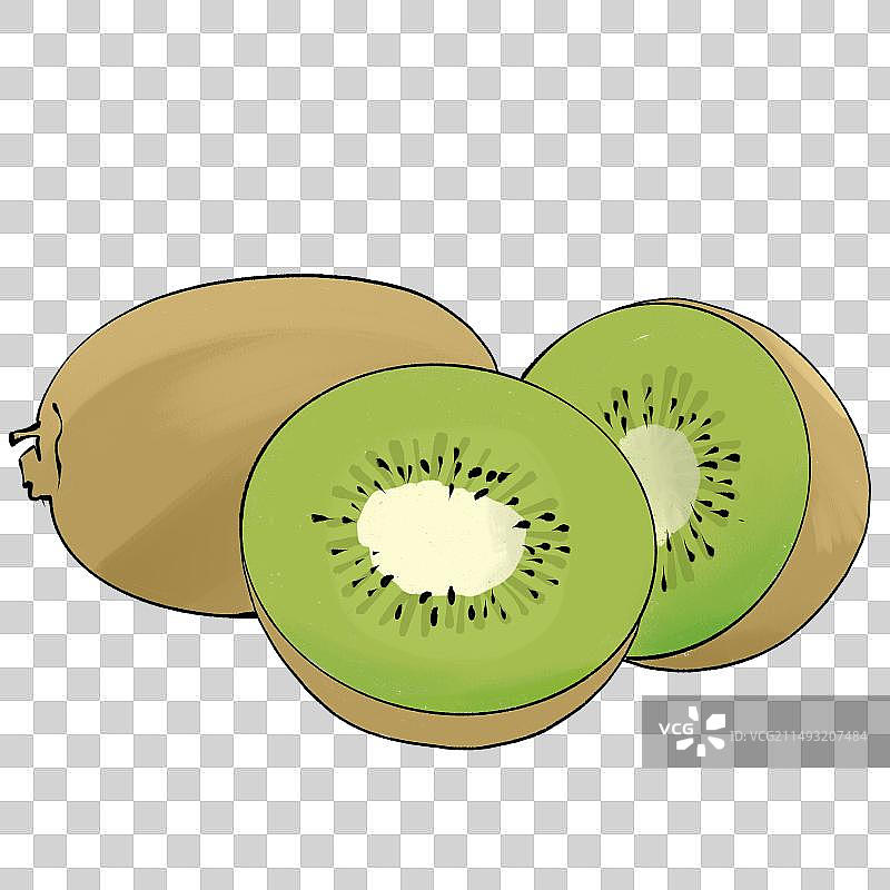 贵州修文猕猴桃土特产水果手绘插画图片素材