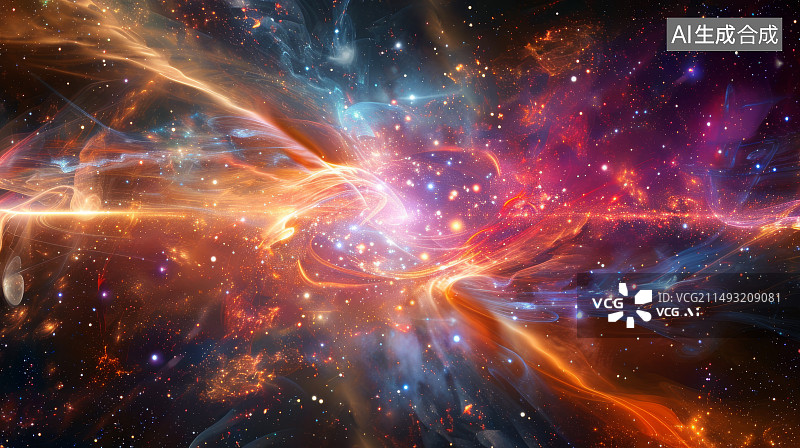 【AI数字艺术】宇宙中璀璨的星云图片素材