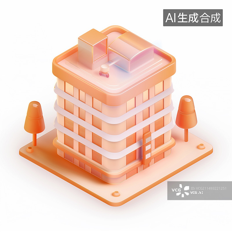 【AI数字艺术】医院 元素 茶花 建模图片素材