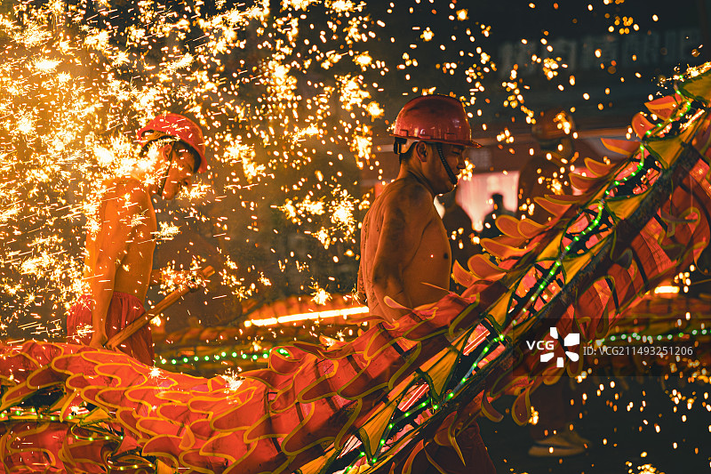 舞龙噓花图片素材