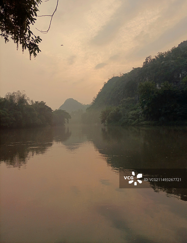 小东江晨曦图片素材