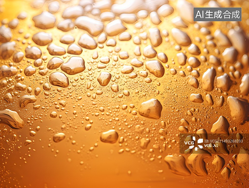 【AI数字艺术】啤酒泡沫特写镜头图片素材