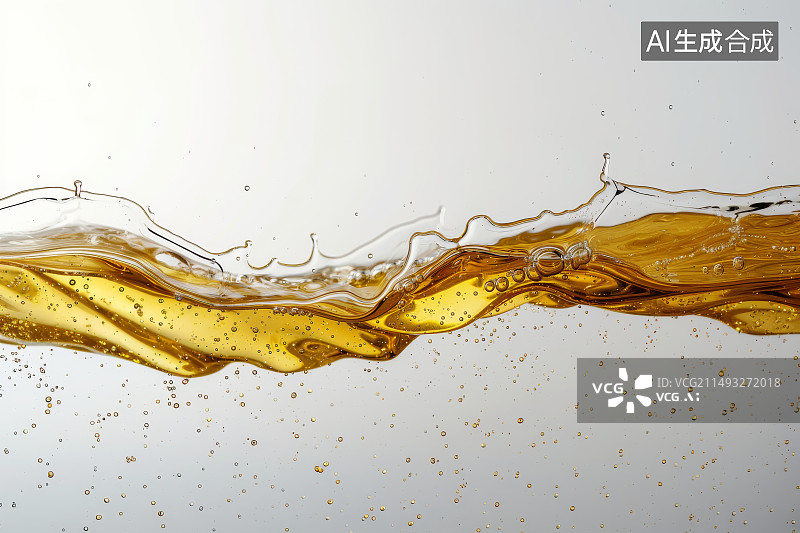 【AI数字艺术】啤酒泡泡液体飘在空中图片素材