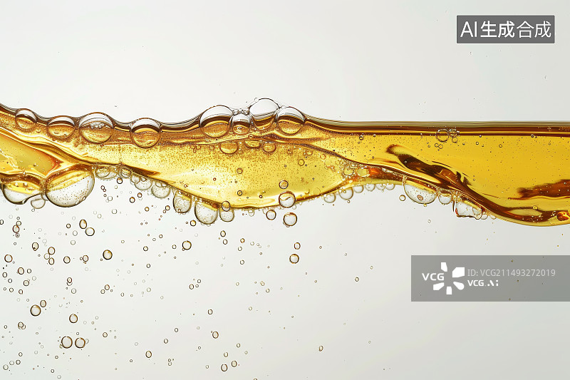【AI数字艺术】啤酒泡泡液体飘在空中图片素材
