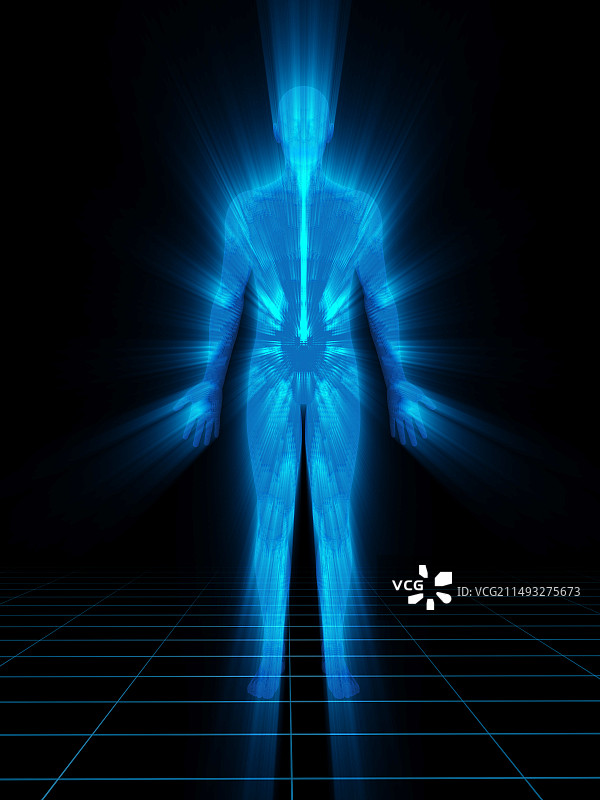 发光的人体模型图片素材