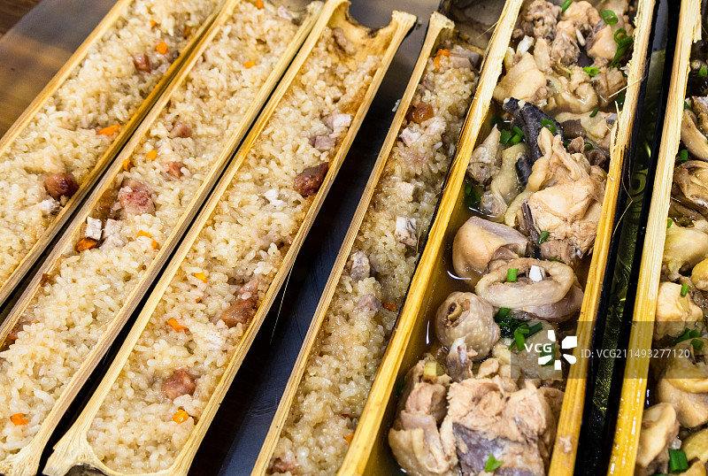 竹筒饭与竹筒鸡图片素材