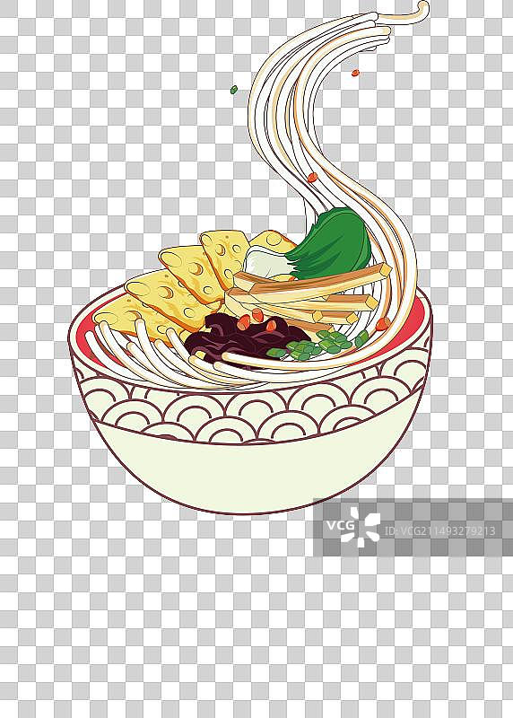 美味的广西柳州螺蛳粉 在螺里装着粉条图片素材