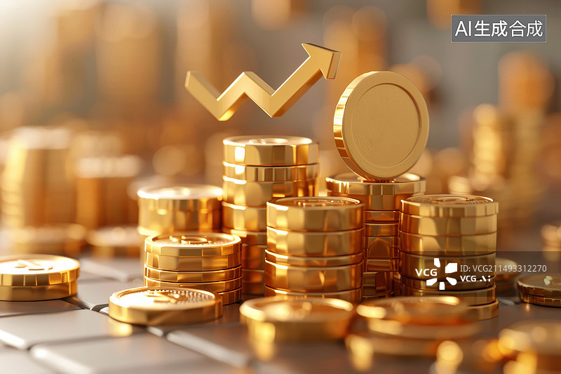 【AI数字艺术】3D金融创意图图片素材