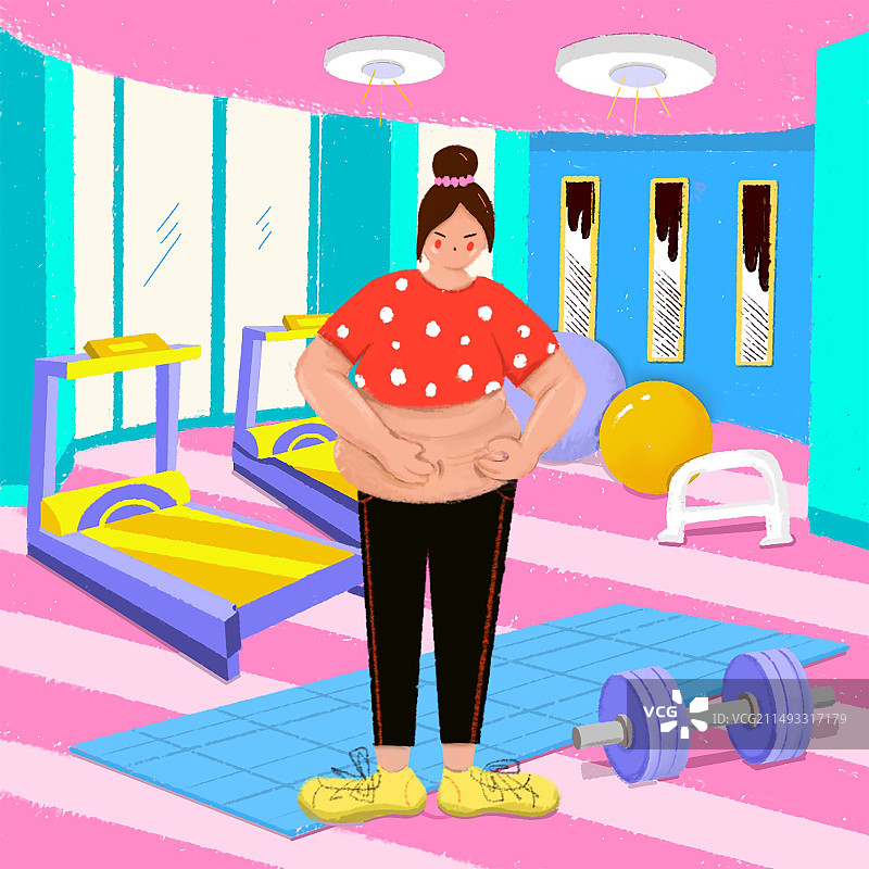 一个人的世界主题系列插画5图片素材