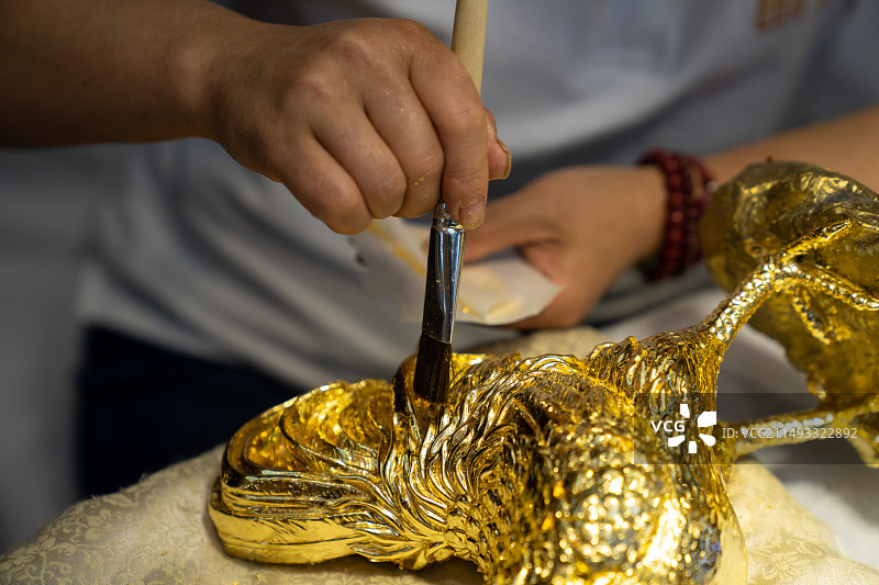 金箔工艺贴金箔图片素材