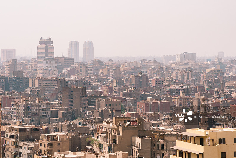埃及开罗高视角城市风光图片素材