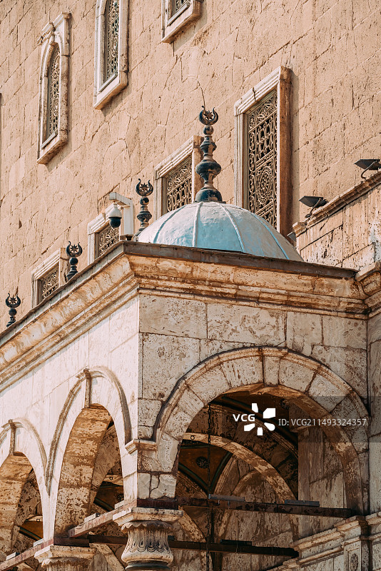 开罗萨拉丁清真寺的圆顶建筑图片素材