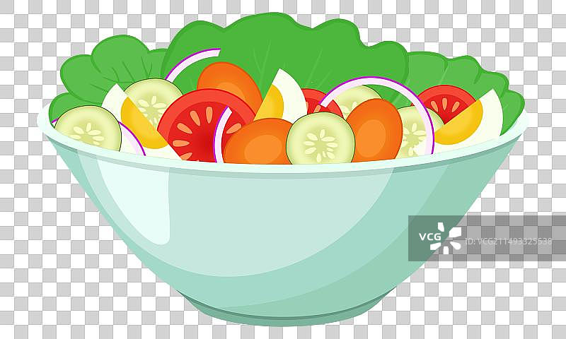 卡通沙拉碗图片素材