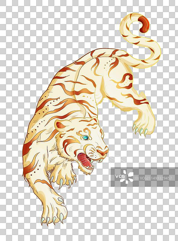 国潮中式传统老虎元素图片素材