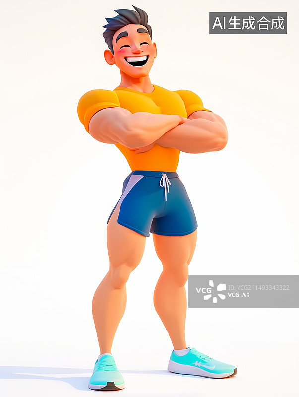 【AI数字艺术】男性健身教练图片素材