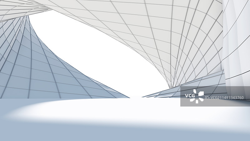 3D现代城市建筑及广场空地背景图图片素材