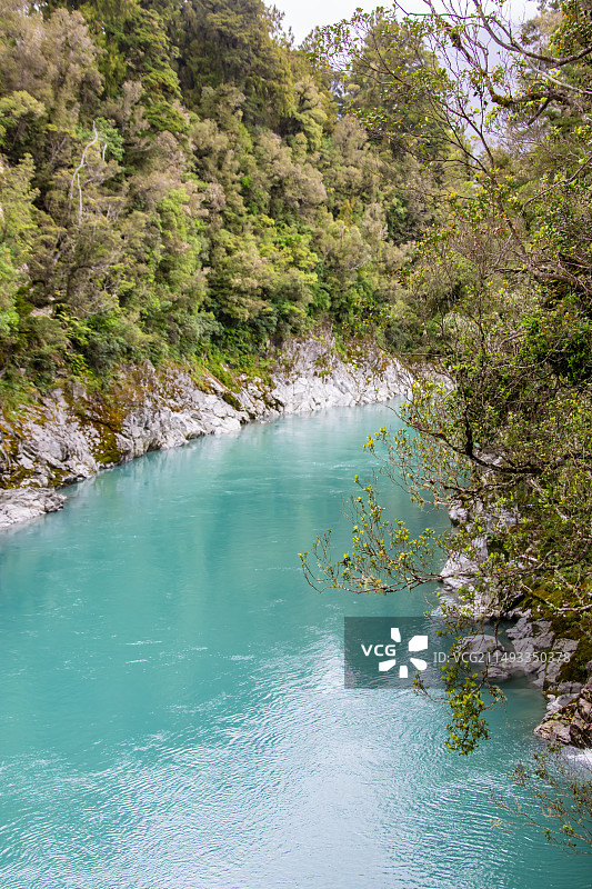 新西兰南岛上的霍基蒂卡峡谷Hokitika Gorge图片素材