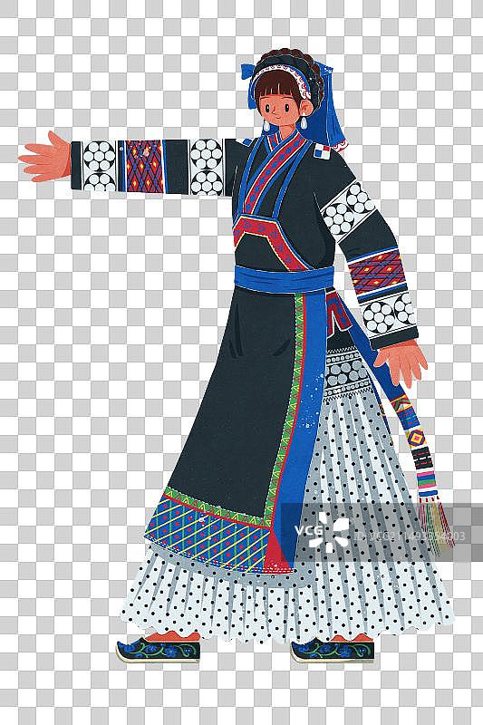 布依族镇宁式服饰女子图片素材