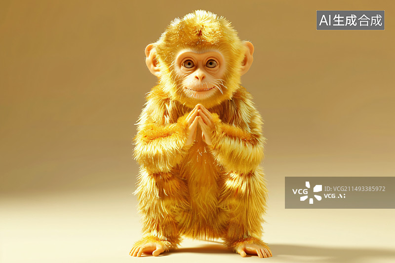 【AI数字艺术】3D金丝猴模型图片素材