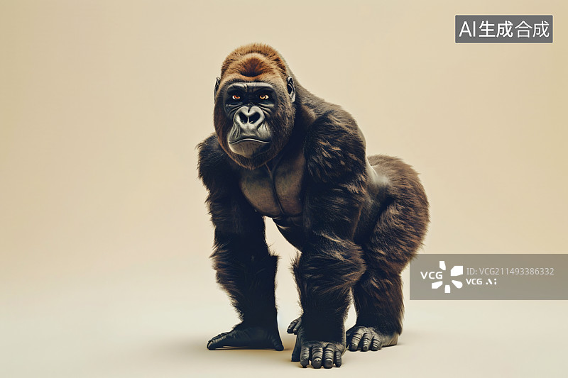 【AI数字艺术】3D大猩猩模型图片素材