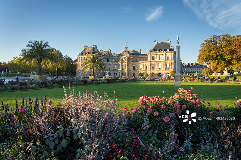 巴黎卢森堡公园一瞥图片素材