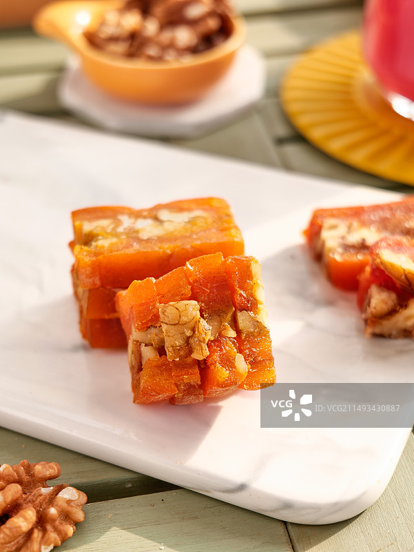 柿饼夹核桃图片素材