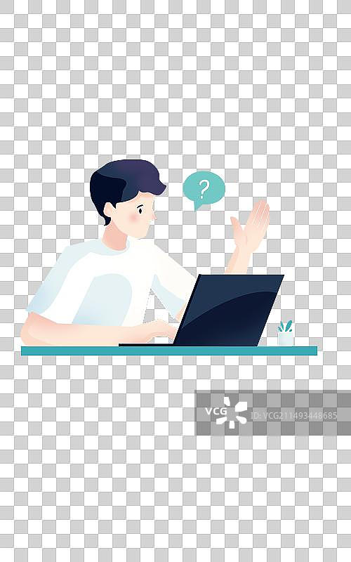 坐在问诊台办公桌前提醒病人的男医生护士图片素材