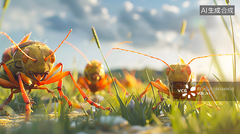 【AI数字艺术】昆虫世界惊蛰活动图片素材