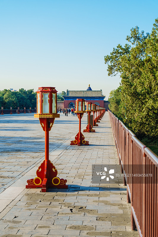 天坛丹陛桥南望成贞门图片素材