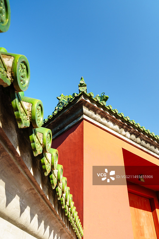 天坛神乐署大门与围墙图片素材