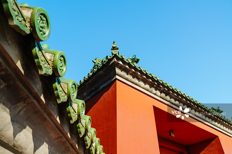 天坛神乐署大门与围墙图片素材