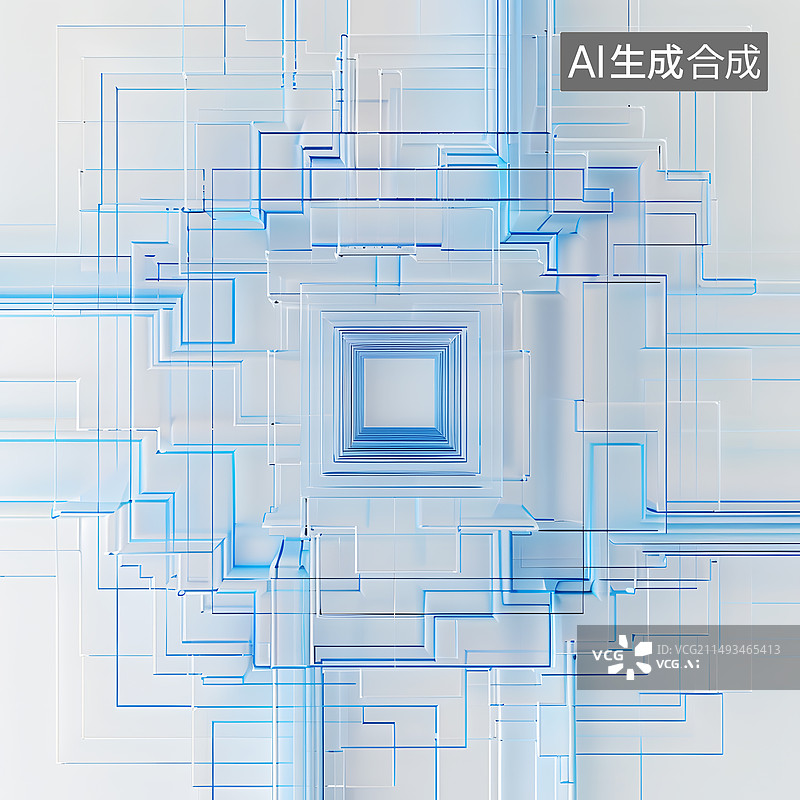 【AI数字艺术】AIGC:线条组成的科技背景3D抽象背景图片素材
