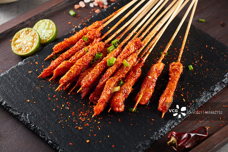 手把牛肉小串图片素材