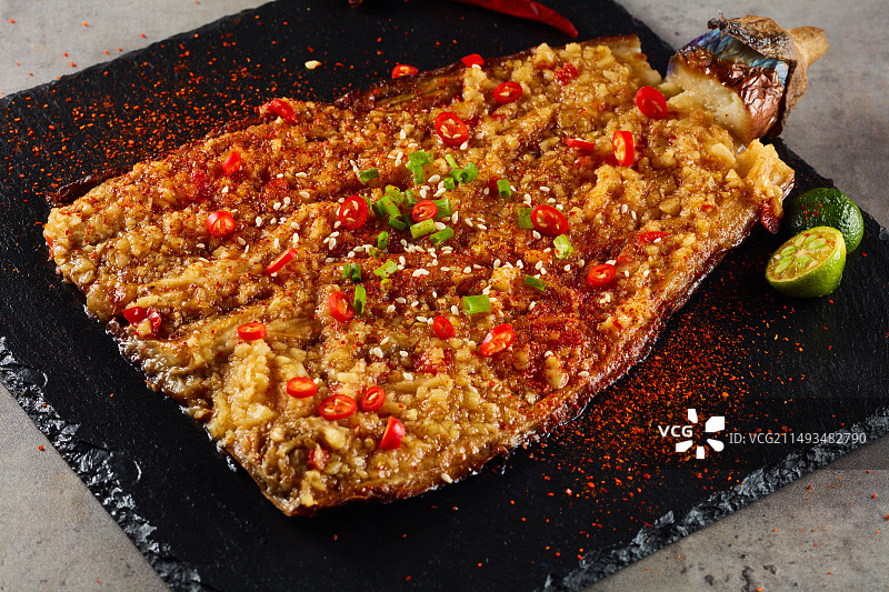 碳烤蒜蓉茄子图片素材