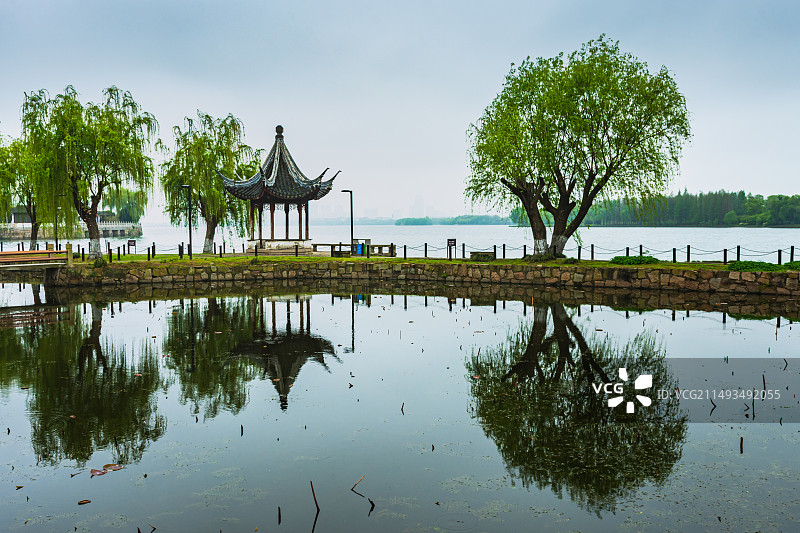 烟雨江南石湖景区图片素材