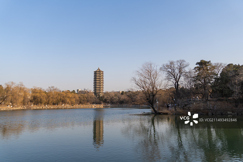 北京大学校园风光图片素材