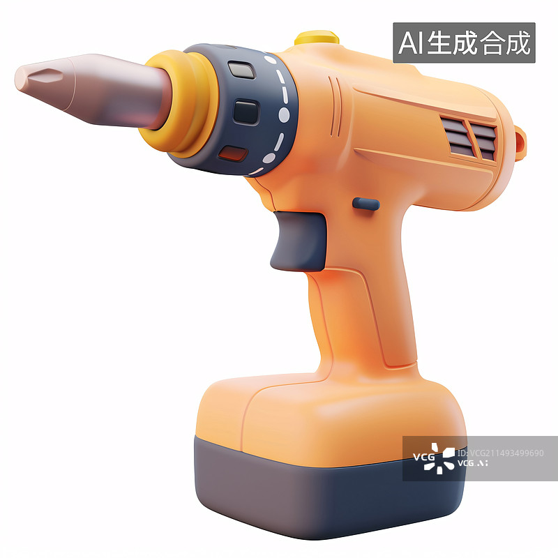 【AI数字艺术】3D电钻图片素材