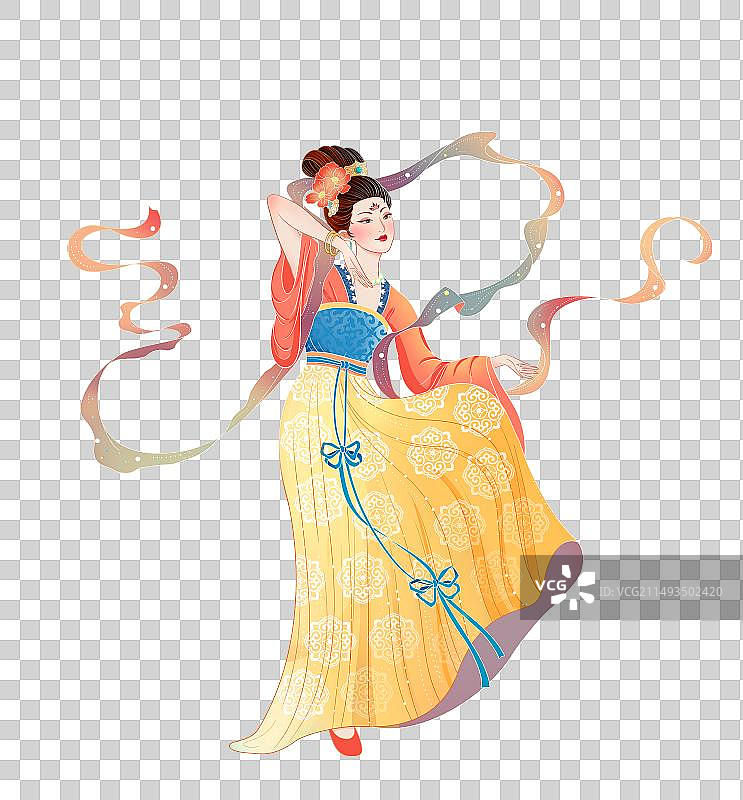 中国风国潮舞姬人物元素图片素材