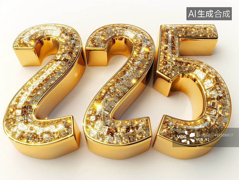 【AI数字艺术】数字 黄金 225图片素材