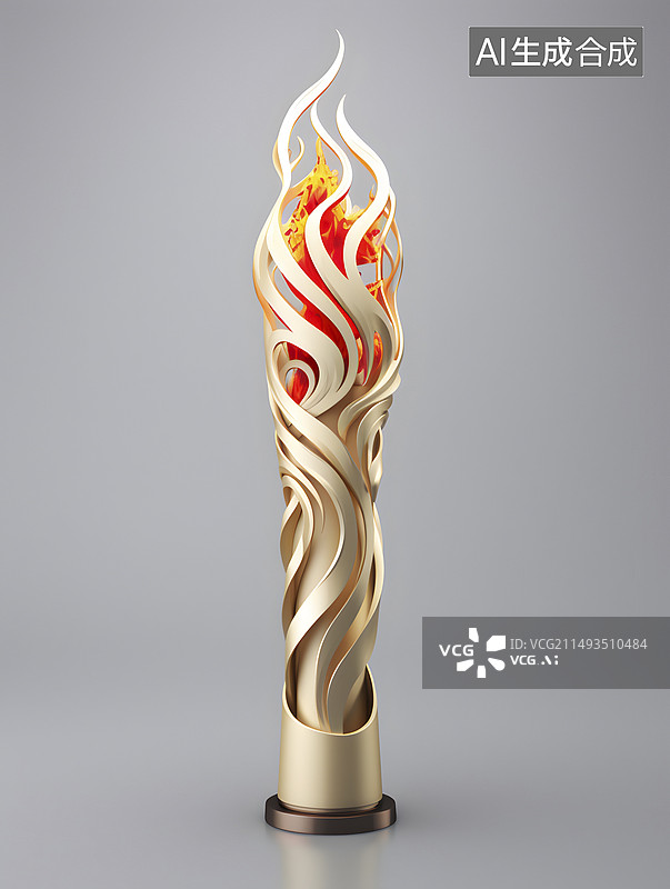 【AI数字艺术】中国风火炬设计图片素材