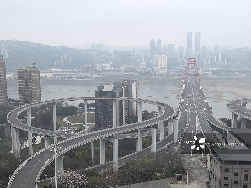 重庆菜园坝大桥  立交桥图片素材